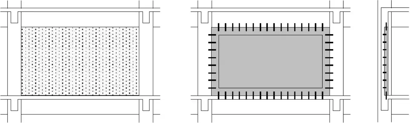 （b） 壁の増打ち